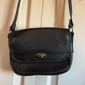 Black Leather Shoulder Bag
